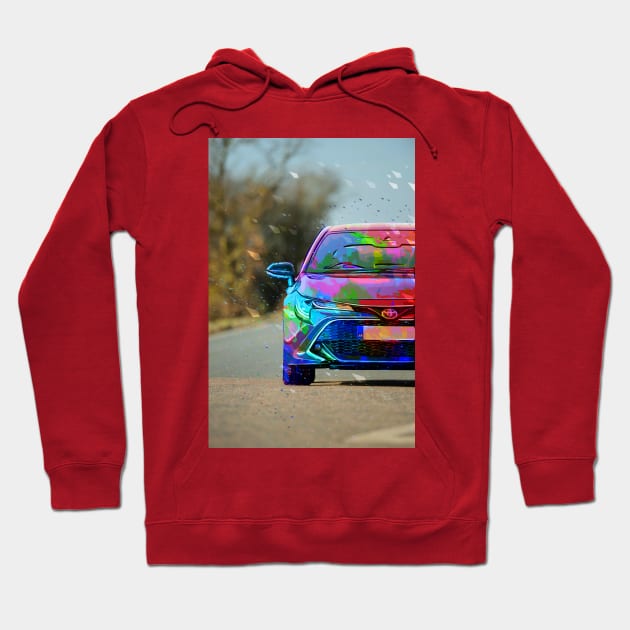 Corolla-HB-Hybrid Hoodie by 5thmonkey